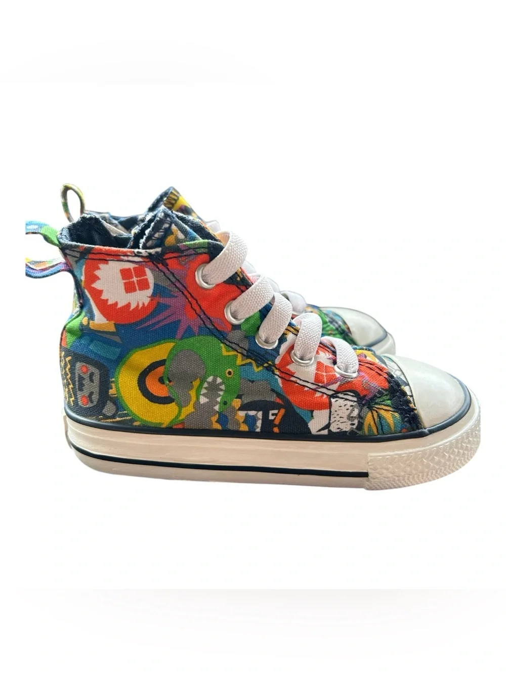Converse Kids' High Top Sneakers - Multicolor Graphic Sz 7 Nwb